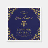 医大エレガント看護学校卒業ブルー スタンダードカクテルナプキン (正面)