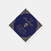 医大エレガント看護学校卒業ブルー スタンダードカクテルナプキン (角)