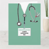 医大パーソナライズされた学の卒業生 カード (正面)