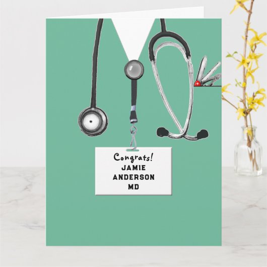 医大パーソナライズされた学の卒業生 カード (黄色い花)