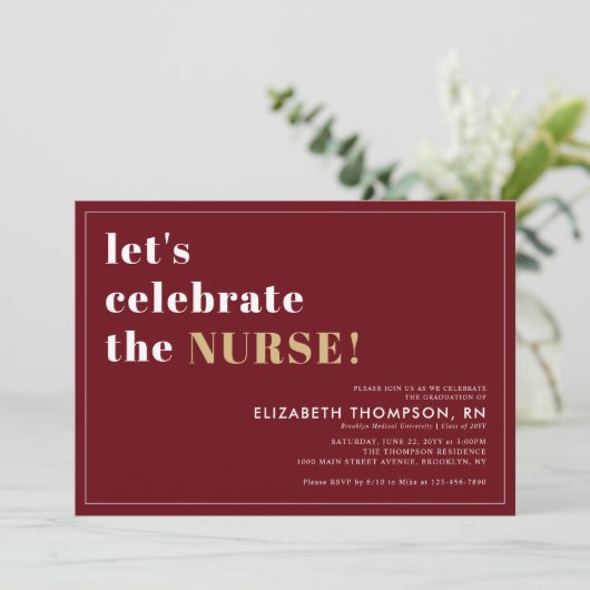 医大モダン学ナース卒業パーティー 招待状 (スタンド正面)