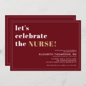 医大モダン学ナース卒業パーティー 招待状 (正面/裏面)