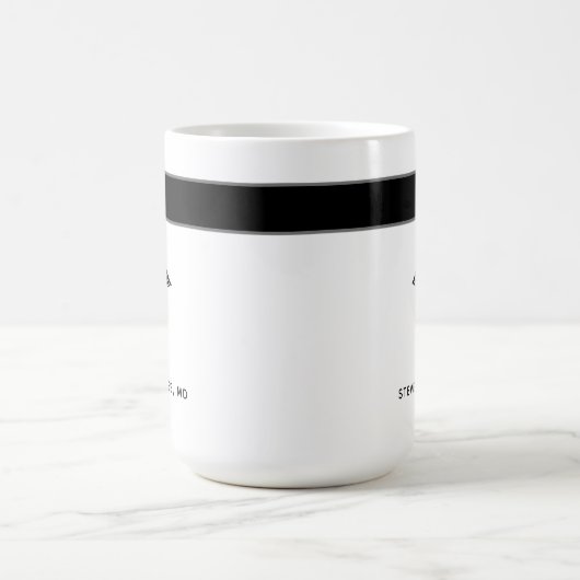 医大卒業医白黒名 コーヒーマグカップ (中央)