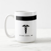 医大卒業医白黒名 コーヒーマグカップ (左)