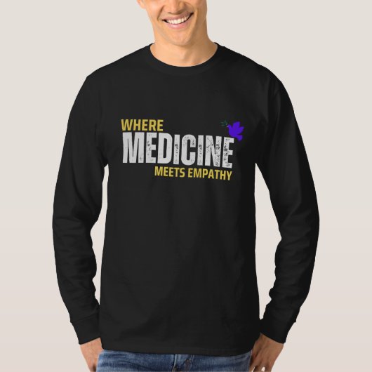 医学と共感の出会い Tシャツ (正面)