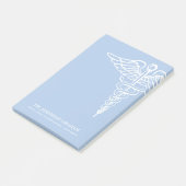 医学のオフィスのパーソナライズな白くおよび青 ポストイット (アングル)