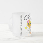 医学のオフィスの調整者のひよこ フロストグラスマグカップ (正面左)