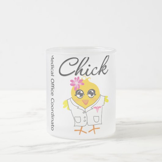 医学のオフィスの調整者のひよこ フロストグラスマグカップ (中央)