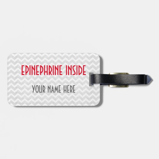 医学のキットのためのアドレナリンのアレルギー警報ラベル ラゲッジタグ (裏面横)