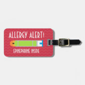 医学のキットのためのアドレナリンのアレルギー警報ラベル ラゲッジタグ (正面横)