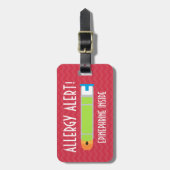 医学のキットのためのアドレナリンのアレルギー警報ラベル ラゲッジタグ (正面縦)