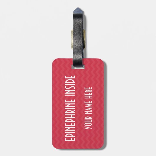 医学のキットのためのアドレナリンのアレルギー警報ラベル ラゲッジタグ (裏面縦)