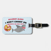 医学のキットのためのナットのアレルギー警報鮫のラベル ラゲッジタグ (正面横)