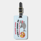 医学のキットのためのナットのアレルギー警報鮫のラベル ラゲッジタグ (正面縦)