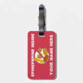 医学のキットのためのナットのアレルギー警報鮫のラベル ラゲッジタグ (裏面縦)