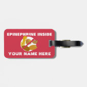 医学のキットのためのナットのアレルギー警報鮫のラベル ラゲッジタグ (裏面横)