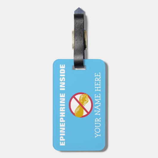 医学のキットのためのピーナツアレルギーのスーパーヒーロー警報ラベル ラゲッジタグ (裏面縦)