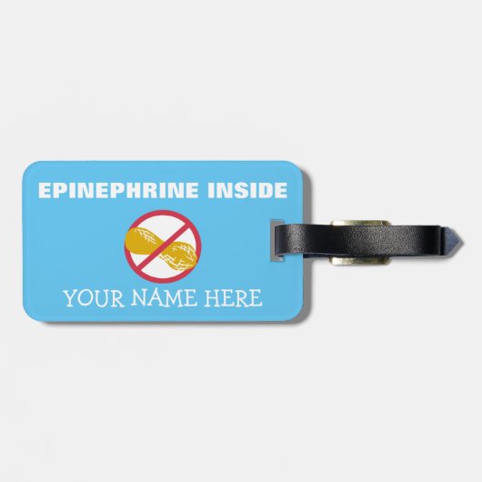 医学のキットのためのピーナツアレルギーのスーパーヒーロー警報ラベル ラゲッジタグ (裏面横)