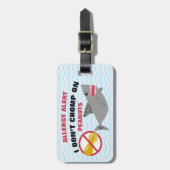 医学のキットのためのピーナツアレルギー警報鮫のラベル ラゲッジタグ (正面縦)