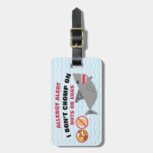 医学のキットのための卵およびナットのアレルギー警報鮫 ラゲッジタグ (正面縦)