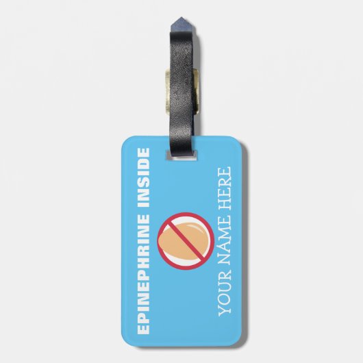 医学のキットのための卵のアレルギーのスーパーヒーロー警報ラベル ラゲッジタグ (裏面縦)