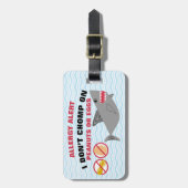 医学のキットのための卵ピーナツアレルギー警報鮫 ラゲッジタグ (正面縦)