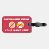 医学のキットのための卵ピーナツアレルギー警報鮫 ラゲッジタグ (裏面横)