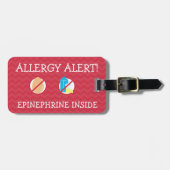 医学のキットのための多数の食物アレルギー警報ラベル ラゲッジタグ (正面横)