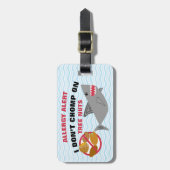 医学のキットのための木のナットのアレルギー警報鮫のラベル ラゲッジタグ (正面縦)