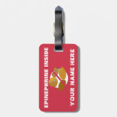 医学のキットのための木のナットのアレルギー警報鮫のラベル ラゲッジタグ (裏面縦)