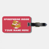 医学のキットのための木のナットのアレルギー警報鮫のラベル ラゲッジタグ (裏面横)