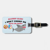 医学のキットのための酪農場およびナットのアレルギー警報鮫 ラゲッジタグ (正面横)