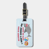 医学のキットのための酪農場およびナットのアレルギー警報鮫 ラゲッジタグ (正面縦)