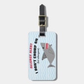 医学のキットのための食物アレルギー警報鮫のラベル ラゲッジタグ (正面縦)