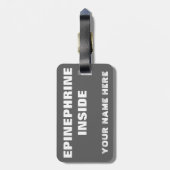 医学のキットのための食物アレルギー警報鮫のラベル ラゲッジタグ (裏面縦)