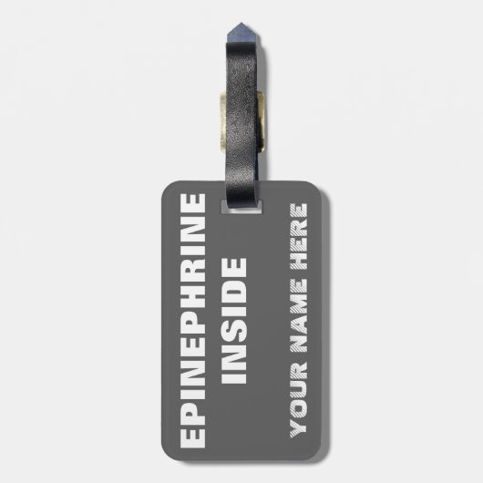 医学のキットのための食物アレルギー警報鮫のラベル ラゲッジタグ (裏面縦)