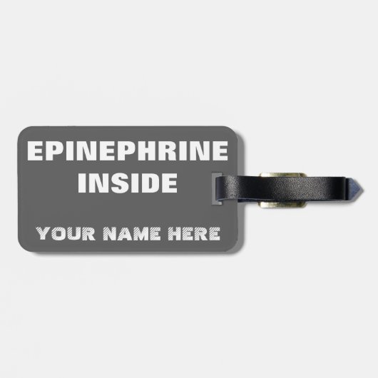 医学のキットのための食物アレルギー警報鮫のラベル ラゲッジタグ (裏面横)