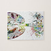 医学のギフトのハートおよび肺モチーフ ジグソーパズル (横)