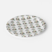 医学のギフトのハートおよび肺モチーフ ペーパープレート (アングル)