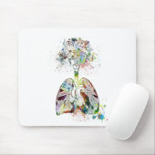 医学のギフトのハートおよび肺モチーフ マウスパッド (マウス)