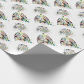 医学のギフトのハートおよび肺モチーフ ラッピングペーパー (角)