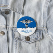 医学のケリュケイオンのカスタムの文字 缶バッジ (インサイチュ)