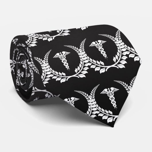 医学のケリュケイオンの月桂樹 ネクタイ (ロール)
