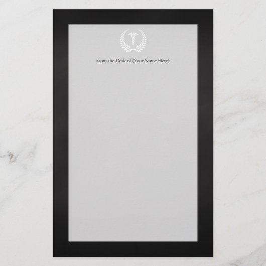 医学のケリュケイオンの月桂樹 便箋 (正面)