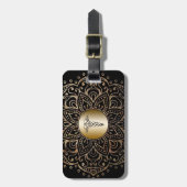 医学のケリュケイオンの記号の金ゴールドを看護しているナースRN LPN ラゲッジタグ (正面縦)