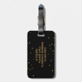 医学のケリュケイオンの記号の金ゴールドを看護しているナースRN LPN ラゲッジタグ (裏面縦)