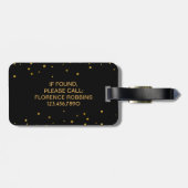 医学のケリュケイオンの記号の金ゴールドを看護しているナースRN LPN ラゲッジタグ (裏面横)