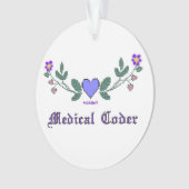 医学のコーダーの十字のステッチのプリント オーナメント (正面)