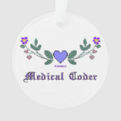 医学のコーダーの十字のステッチのプリント オーナメント (正面)