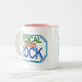 医学のコーダーの石 ツートーンマグカップ (正面左)